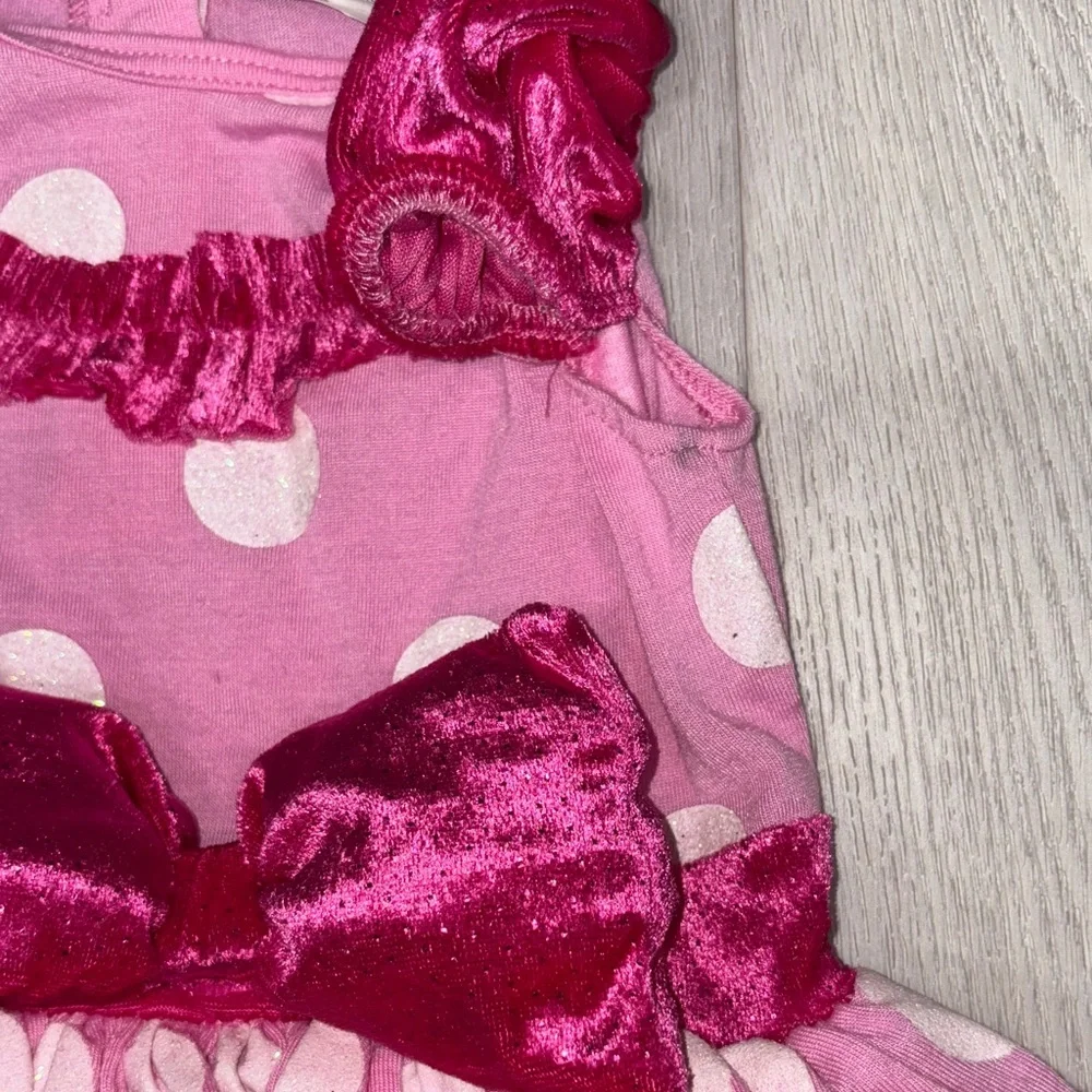 240. Disney Pink and White Polka Dot Baby Costume Size 12-18 Months